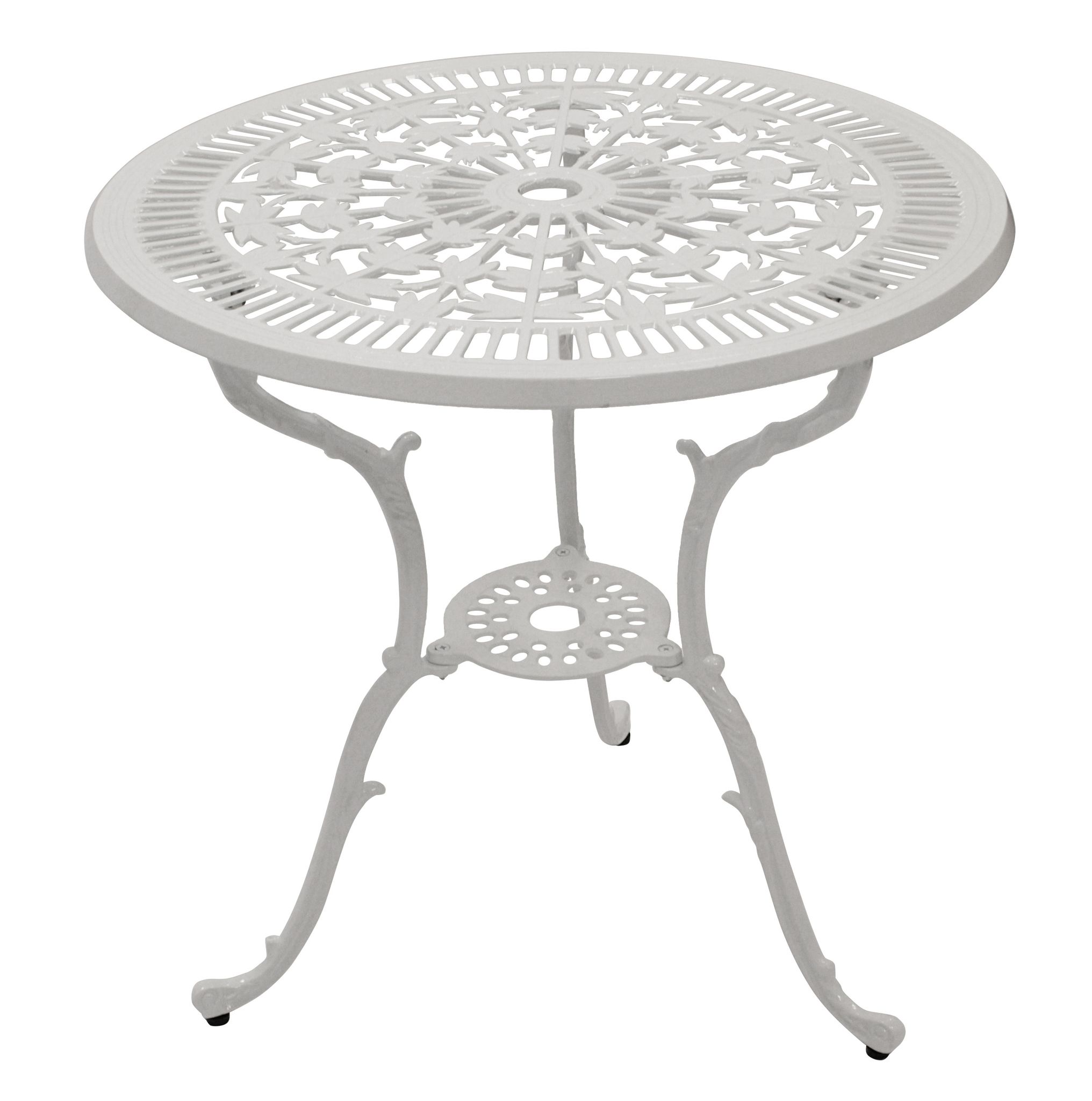 Tisch Lugano 70cm Rund, Aluguss Weiss
