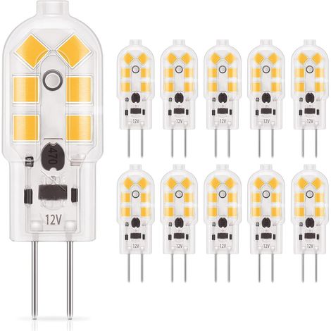 10 Zolginah G4 Led-lampen – 2 W, 12 V, Warmweiß 3000 K – Nicht Dimmbar