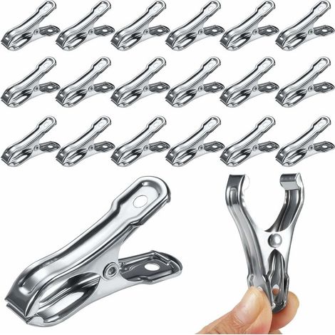 Gewächshausclips Aus Edelstahl, Metall-gartenclips Für Netze, Wäscheklammern, Starke Clips Zum Halten Von Pflanzenabdeckungen Und Wäsche, Wäscheklammern, 40 Stück