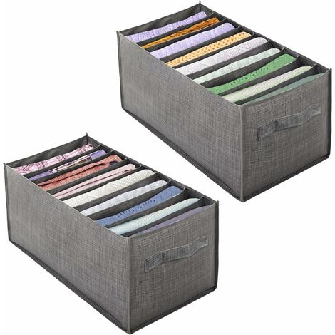 Aufbewahrungsbox Für Jeans, Kleiderorganizer, Faltbarer Schubladenorganizer, Waschbarer Kleiderorganizer Mit Fächern Für Jeans Und Leggings