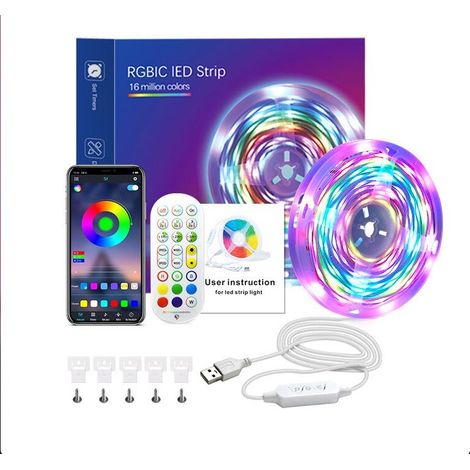 Led-streifenlichter Mit Fernbedienung, Farbig (2 Meter, 28 Lichter)