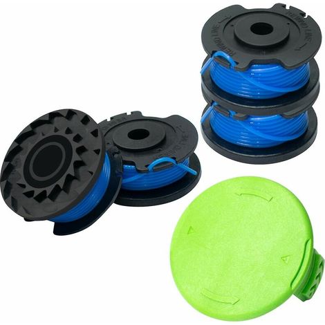Spulenset Für Freischneider Greenworks 20v 24v 40v 80v (4 Spulen, 1 Kappe)