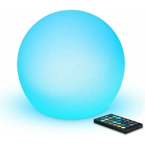 20 Cm Große, Leuchtende Led-kugellampe Mit Fernbedienung Und 16 Dimmbaren Rgb-farben, Stimmungsvolles Licht Mit Farbwechsel, Wiederaufladbare Led-nachttischlampe Für Kinder Und Erwachsene