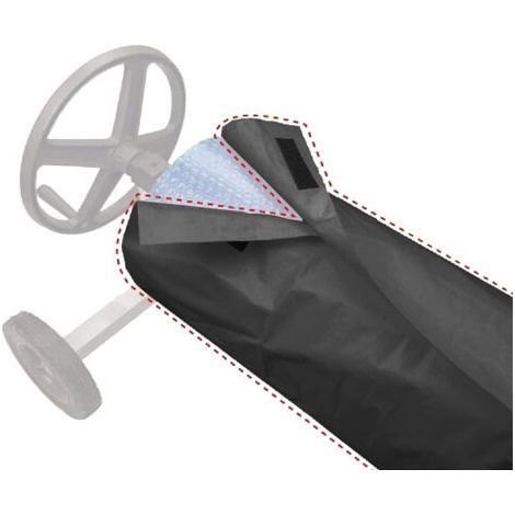 Qorva-einziehbare Poolabdeckung, Wasserdichtes Gewebe, Schutzabdeckung Für Außenpools, Solarabdeckung, Wind-/regen-/staub-/uv-beständige Poolabdeckung – 550 Cm X 96 Cm (schwarz)