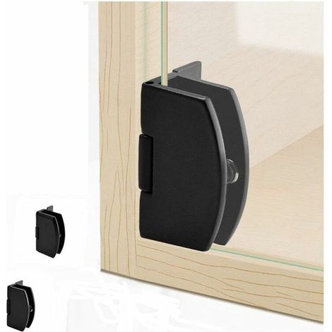 Set Mit 4 Rahmenlosen Glastürscharnieren Für Schrank Oder Badezimmer, Schwarz