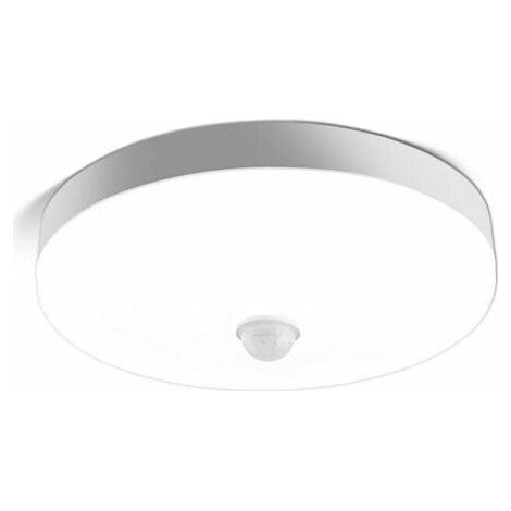 Qorva Led-deckenleuchte Mit Bewegungsmelder, 12 W, 1500 Lm, 6500 K Kaltweiß, Ip56 Wasserdicht, Runde Led-deckenleuchte Für Den Innen- Und Außenbereich, Treppenhaus, Badezimmer, Garage, Flur, 1 Stück [