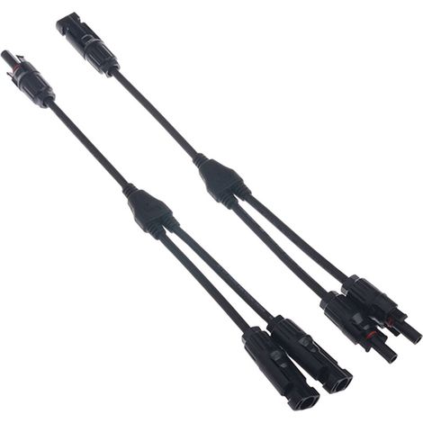 Solarmodul-anschluss- Und Kupplungsset, Y-verteilerpaar, 1 Bis 4 Parallelkabeladapter, Drahtstecker-werkzeugset Für Solarmodule, 1 Bis 2 - 1 Bis 2