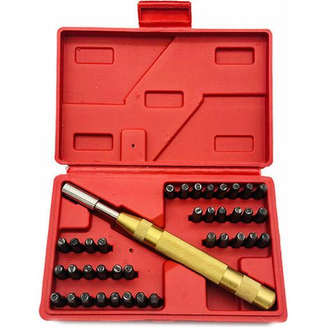 Prägebuchstaben, Prägezahlen, Kaltprägung, 4-mm-prägebuchstaben, 2-mm-prägebuchstaben, 10-mm-prägebuchstaben, Prägezahlen, Prägebuchstaben (38 Stück)