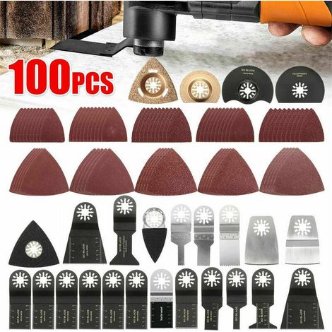 100 Stück Oszillierende Sägeblätter Für Multifunktionswerkzeuge, Zubehör Für Fein Multimaster, Dremel, Dewalt, Einhell Für Holz, Metall, Kunststoff (56 Vingt)