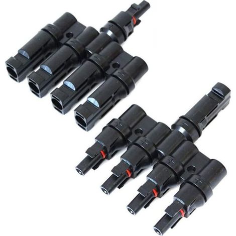 Mc4 Photovoltaik-solarmodul-verbinder, Pv-verbinder, T-verbinder, Kabelverteiler Für Parallelschaltung Von Solarmodulen (1 Bis 4 Abzweige) Fontaineble