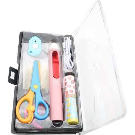 Wiederaufladbares Heißklebepistolen-set Mit Kurzen Klebesticks Und Mini-akku-heißklebestift