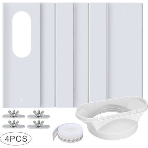 4-teiliges Verstellbares Fenster-set, Klimaanlagen-fensterschieber-set Für Abgasrohre Mit 13 Cm Durchmesser, Tragbare Fensterplatte