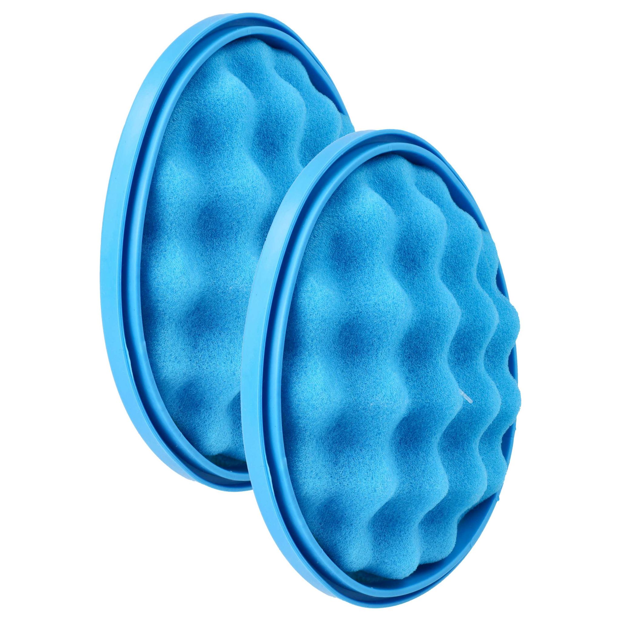 Vhbw 2x Staubsaugerfilter Kompatibel Mit Samsung Vc21f50vnar/sw, Vc21f50vnar/ev Staubsauger - Schaumstofffilter, Vormotorfilter Blau Weiß