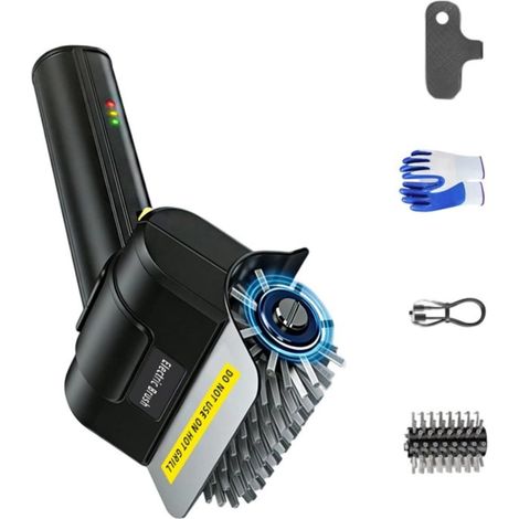 Kabellose Elektrische Grillbürste, 1100 U/min, Bürstenkopf Aus Edelstahl 304, Usb-aufladbar, Für Grills Und Grillplatten, Inklusive Handschuhen