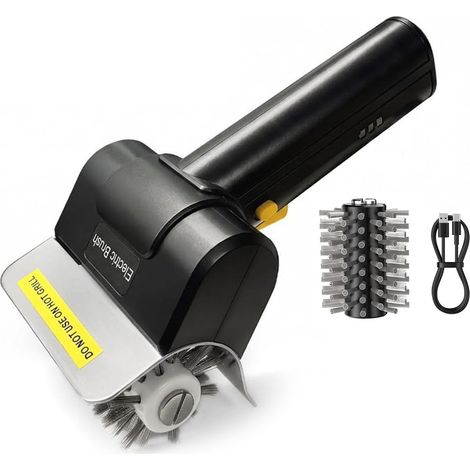 Kabellose Elektrische Grillbürste, 1100 U/min, Bürstenkopf Aus Edelstahl 304, Usb-aufladbar, Für Grills Und Kochfelder