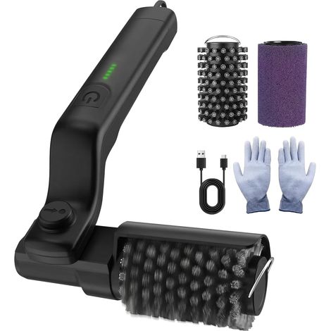 Kabellose Elektrische Grillreinigungsbürste, 180° Verstellbar, 3 Geschwindigkeitsstufen, 90 Minuten Akkulaufzeit, Usb-aufladbar, Inklusive Tuch Und Handschuhen, Schwarz