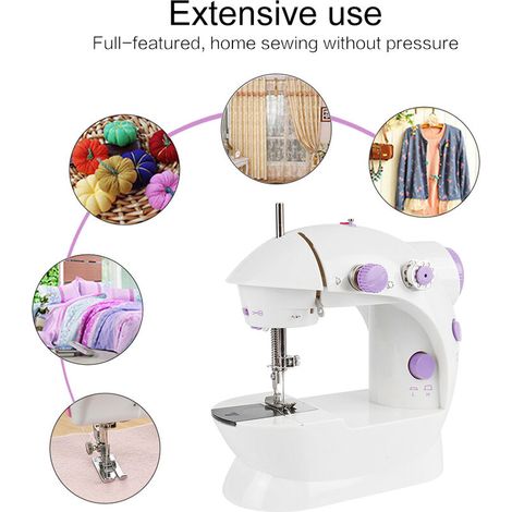 Mini-nähmaschine Für Anfänger, Tragbare Nähmaschine Mit Zwei Geschwindigkeiten, Nähset Für Zuhause Und Reisen