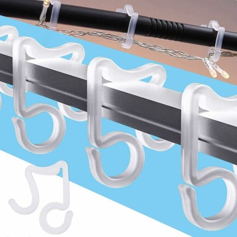 100 Stück Dachrinnenhaken Aus Pp Für Lichterketten, Weiße Dachrinnenclips, Dachrinnenhalterungen, Befestigungsmaterial Für Lichterketten, Weihnachtsbeleuchtung