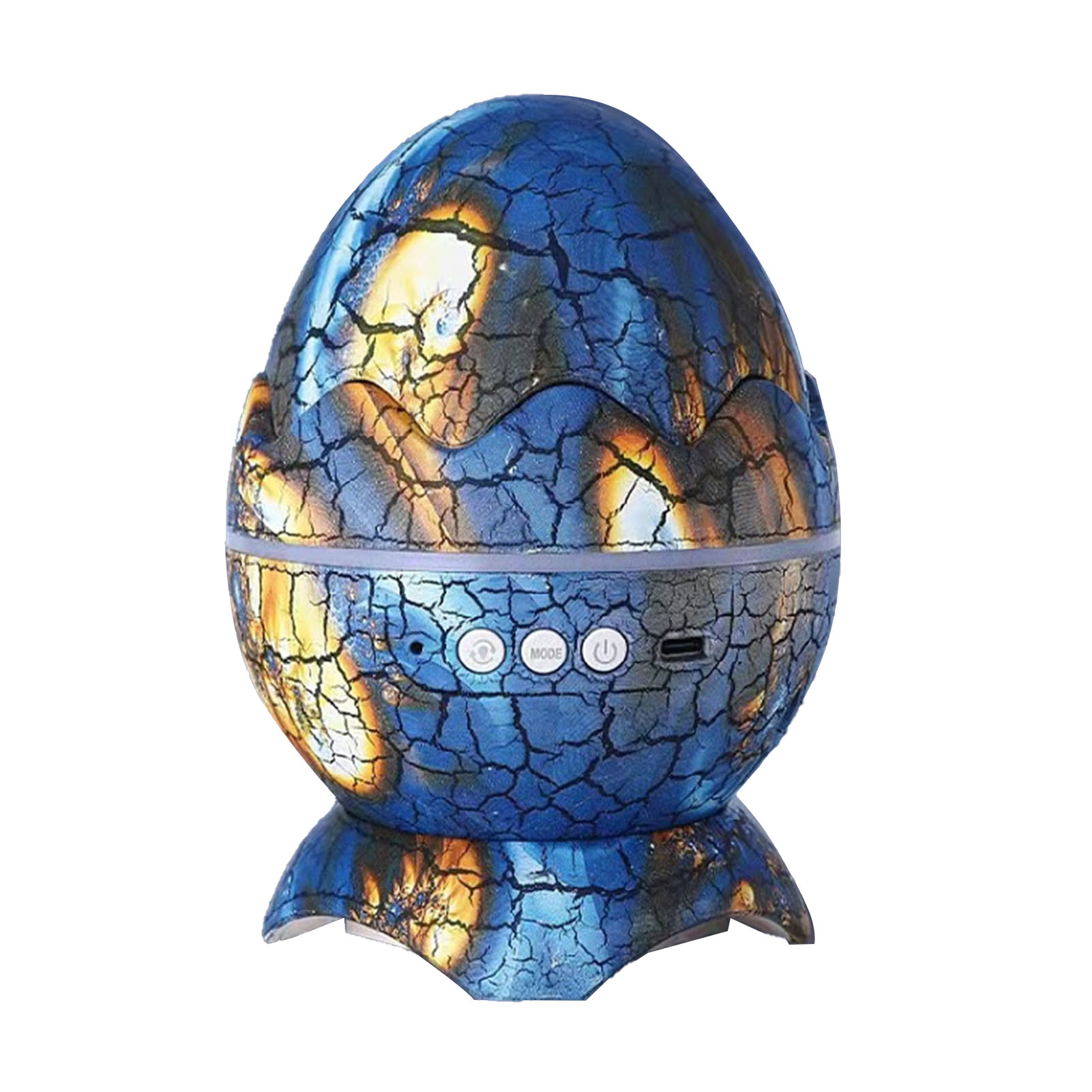 Ortiavai Sternenprojektor Dinosaurier-ei Mit Bluetooth-fernbedienung, Led-beleuchtung, Kosmische Atmosphäre, Blauer Thanos-effekt, 17,5 Cm, Abs