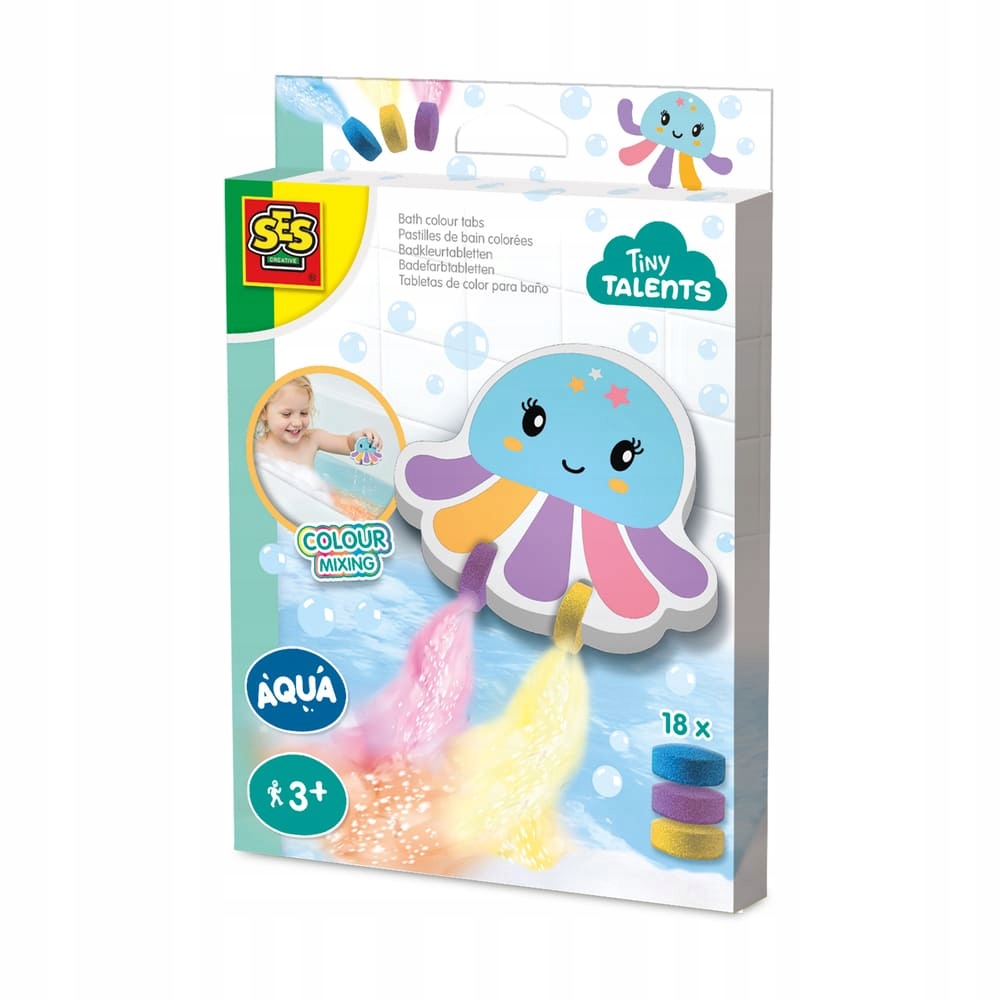 Oktopus-badetabletten Zum Färben Des Badewassers Für Kinder, 18 Stück