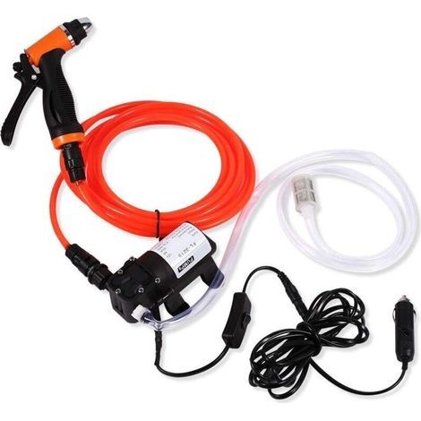 Alliandis Tragbare Hochdruck-wasserpumpe, Autowaschset, Autosprühgerät, 12v 80w Hochdruck 130psi Hochdruckreiniger-wasserpumpe