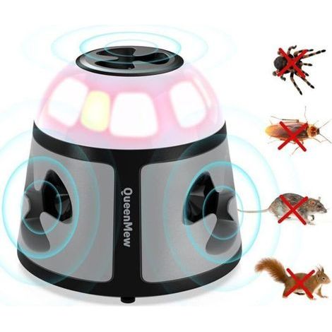 Alliandis Ultraschall-mäuse- Und Rattenabwehrgerät, 360°-ultraschallgerät Mit Led-licht, Zum Einstecken, Nagetierabwehr