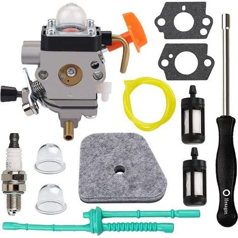 Alliandis Fs90r Vergaser Für Stihl Fs110r, Fs130r, Fs100, Km130r, Fs130, Fs90, Km90r, Km90, Fs110, Km110r, Ht100 Und Ht101 Mit Einstellwerkzeug Und Ventilspiel-einstellsatz
