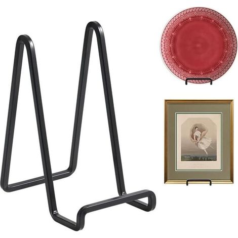 Alliandis Staffelei-tellerständer – 15 Cm (6 Zoll) Dekorativer Metalltellerständer – Tischständer Für Fotos Und Bilder – Eisenständer Für Teller, Bücher, Küchenutensilien, Postkarten, Kunstwerke – Sch