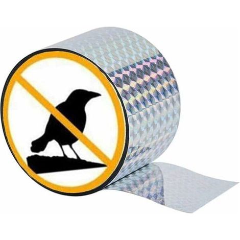 Alliandis Reflektierendes Vogelabwehrband, 106 M X 5 Cm. Reflektierendes Vogelabwehrband Zur Schädlingsbekämpfung, Um Vögel Im Garten Fernzuhalten.