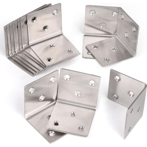 Alliandis Set Mit 12 Perforierten Metallwinkeln 50x50 Mm Edelstahl Für Möbel Tische Stühle Bücherregale