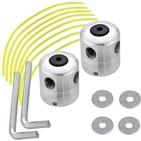 Alliandis Set Mit 2 Universellen Aluminium-trimmerköpfen, Doppelspule Aus Nylonfaden, Rasenmäherzubehör, Geeignet Für Rasenmäher, Gartentrimmer, Rasen