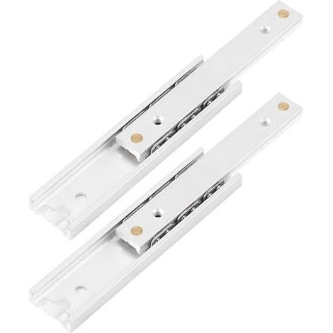 Alliandis Schwerlast-teleskopschubladenschienen Aus Aluminiumlegierung Mit Kugellagern (100 Mm) Für Schubladen Und Schränke (100 Mm).
