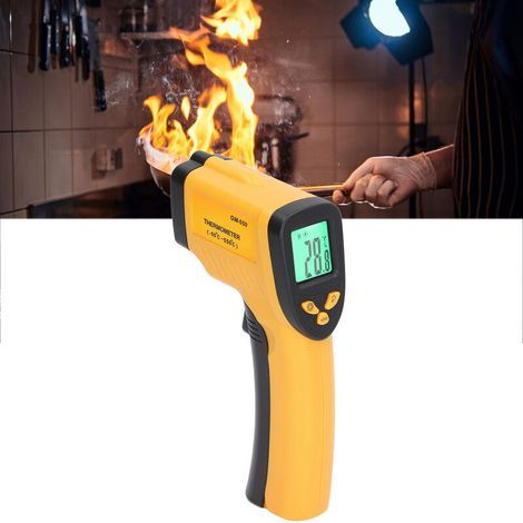 Garden Future Kzq Infrarot-thermometer, Berührungsloses Infrarot-laser-thermometer -50°c Bis 550°c, Hintergrundbeleuchtetes Lcd-display (nicht Für Den Menschlichen Gebrauch Bestimmt)