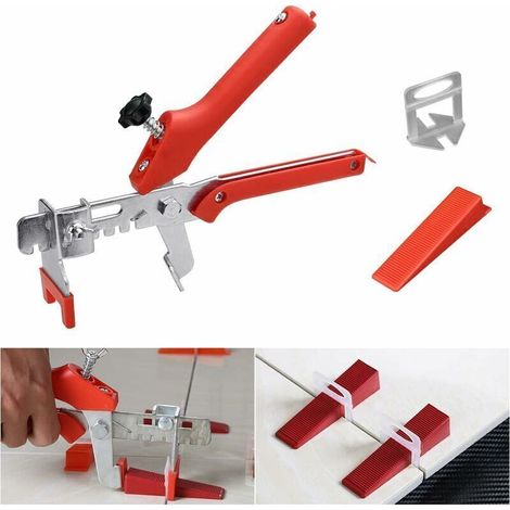 Alliandis Fliesennivellierungssystem, 300-teiliges Set Aus Fliesennivellierungskeilen, Nivellierabstandshaltern, Clips, Selbstnivellierendem Fliesennivellierer, Keramikfliesennivellierer Für Keramikfl