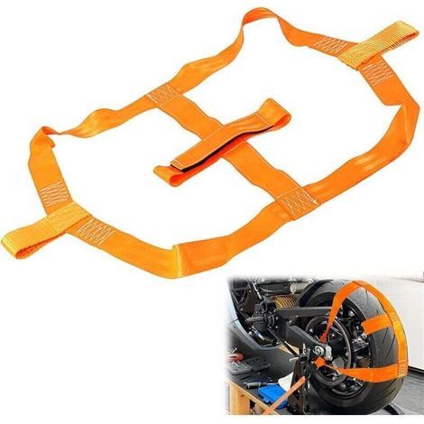 Alliandis Motorradanhänger-spanngurte 48 Mm Universal-spanngurt-zubehör Für Motorrad-hinterradreifen-befestigungsgurte (orange)