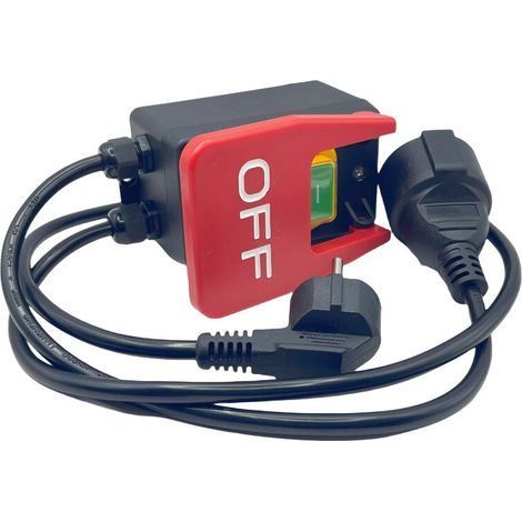 Alliandis Paddelschalter Für Tischkreissäge, Einphasen-ein/aus-schalter 220 V, 230 V, Not-aus, Schalter Mit Robustem Verlängerungskabel, Spindelbohrmaschinentisch