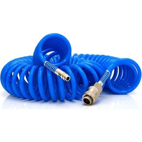 Garden Futurebeijiyi – 15 M Spiral-druckluftschlauch – 8 Mm Durchmesser – 10 Bar Druck – 1/4-zoll-schnellkupplung – Flexibel Und Stoßfest