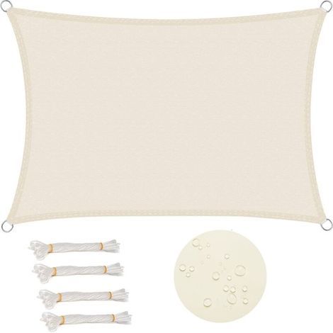 Garden Futurebeijiyi – Rechteckiges Sonnensegel 3x4 M – Wasserdicht – 93 % Uv-schutz – Verstärkte Ecken – Ringe Aus Edelstahl 304 – 2 M Windfestes Seil
