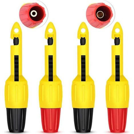 Alliandis 4-teiliges Drahtdurchstich-set Mit Isolierklemmen Und Drahtdurchstichwerkzeug Für Multimeter, Spannungsmesser Und Voltmeter (2 Mm, 4 Mm)