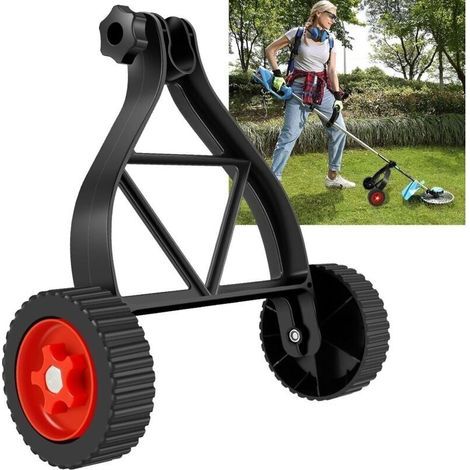 Garden Future Verstellbare Stützräder Für Rasentrimmer – Weniger Ermüdung – Einfache Schraubmontage – Kompatibel Mit Allen Modellen