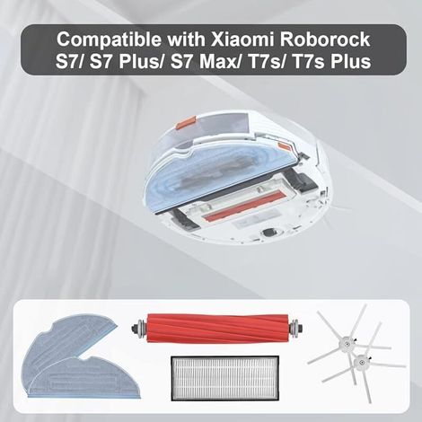 Alliandis Wischmopp Für Roborock S7, S7 Plus, S7+, S7 Maxv Ultra, T7s Und T7s Plus Saugroboter, Ersatzteile Mit Hauptbürste, C