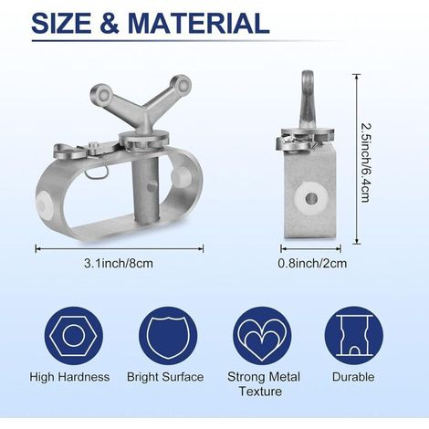 Alliandi Poolabdeckungswinde, Rostfreie Aluminiumwinde Für Aufstellpoolabdeckungen, Runde Und Ovale Pools (8-teilig)