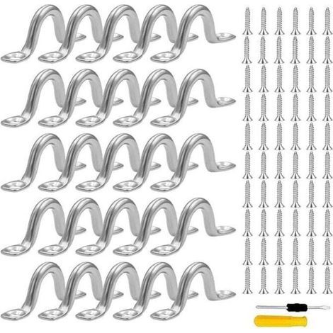 Alliandis 40 Edelstahlbrücke, Edelstahlbrücke Mit 80 Schrauben Und 1 Schraubendreher Für Boote Und Kajaks, Decks, Sonnensegel Für Autos, Kanu-rigg (6 Mm)