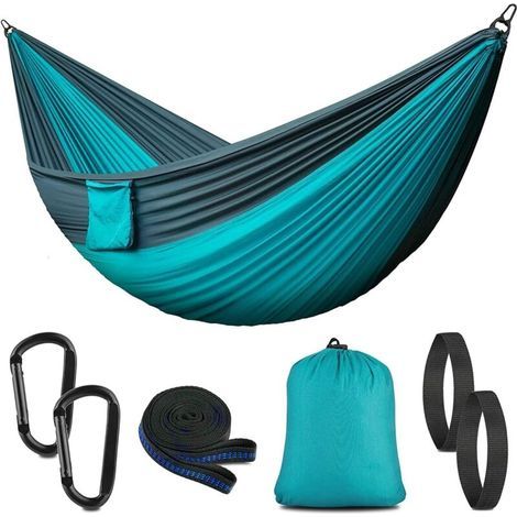 Garden Future Camping-hängematte Mit Moskitonetz, 300 Kg Tragkraft, 2-personen-outdoor-hängematte, Atmungsaktives Fallschirm-nylon, Schnelltrocknend, Ultraleichte Hängematte Für Camping