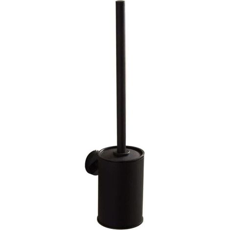 Alliandiswc Wandmontierter Wc-bürstenhalter, Schwarz, Edelstahl 304. Maße: 38 X 9 X 13 Cm.