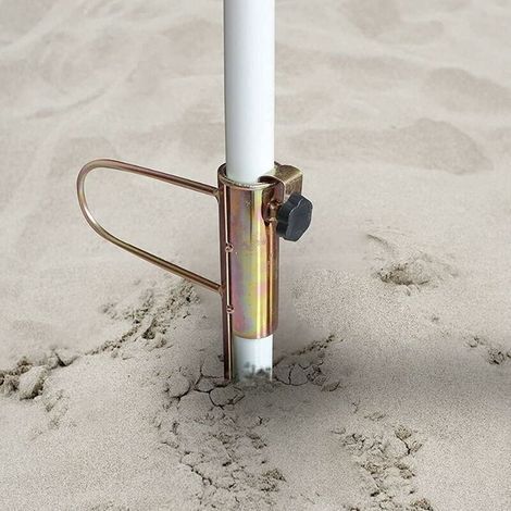 Alliandis Linghhang – Windbeständiger Sonnenschirmständer Aus Metall – Verstellbar Für Stangen Von 25–32 Mm – Einfache, Werkzeuglose Montage – Ideal Für Strand Und Garten