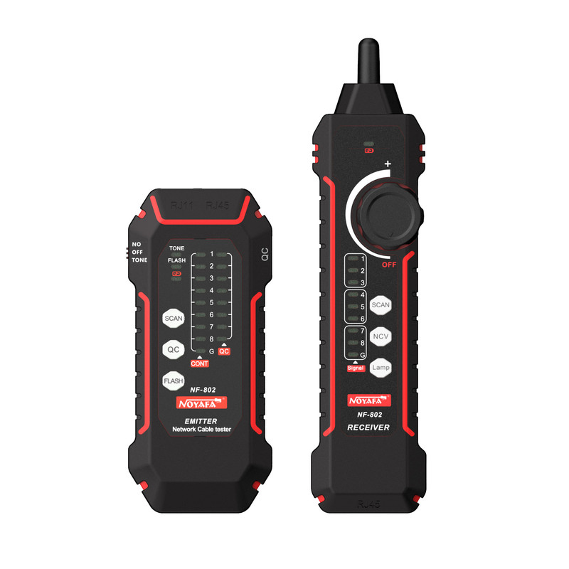 Noyafa Nf-802 Netzwerkkabeltester – Mit Poe-netzteil, Multifunktionalem Kabeltracker, Kompatibel Mit Cat5- Und Cat6-lan-kabeln