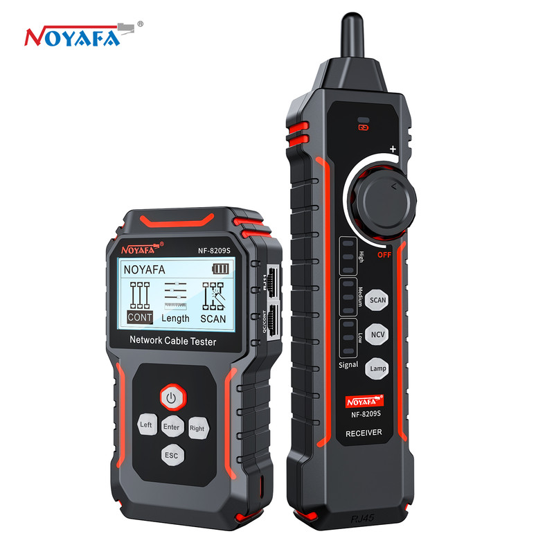 Noyafa Nf-8209s Erweiterter Netzwerkkabeltester Mit Poe Und Ncv, Kabellängenmessung, Port-blinkfunktion, Multifunktionalen Anti-interferenz-scanmodi Und Kabelverfolgung