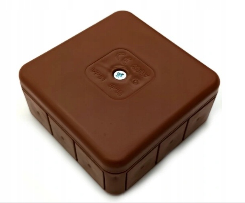 Hermetisch Dichtes Aufputzgehäuse 85x85x37mm Braun
