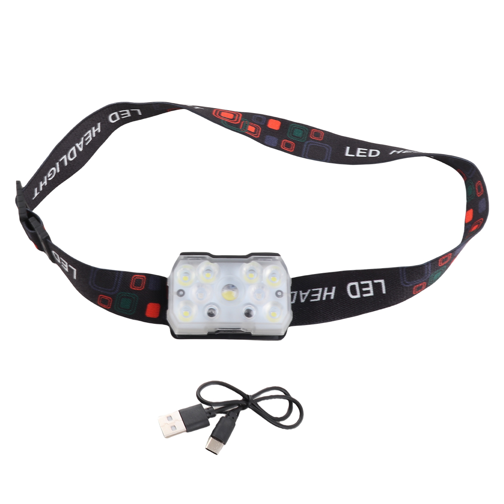 Toivize T716 Led-stirnlampe, Wiederaufladbarer 1000-mah-akku, Bewegungssensor, Weißes/rotes Licht, 100 M Leuchtweite, Leicht, Sportlich